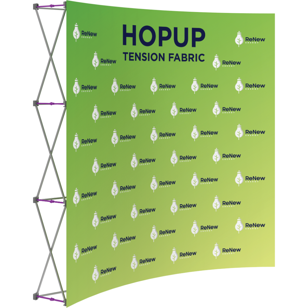 Hopup 7.5ft Curved Full Height Tension Fabric Display