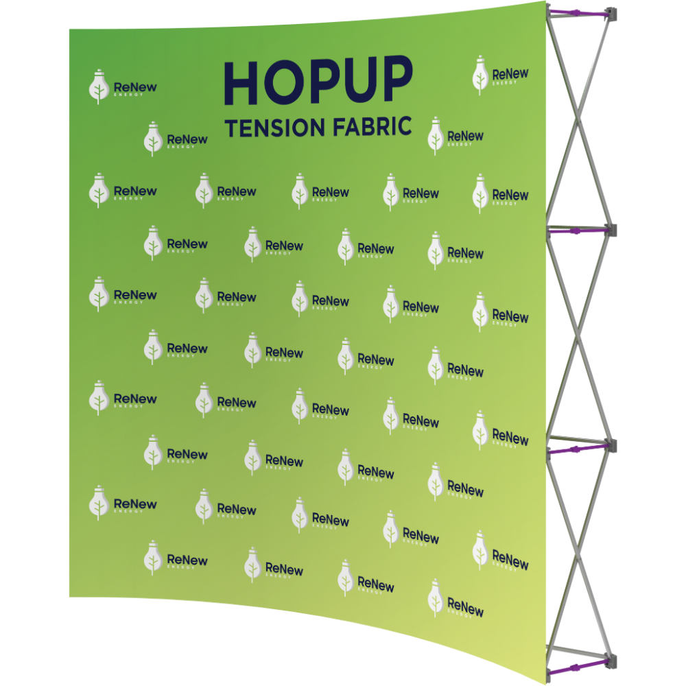 Hopup 7.5ft Curved Full Height Tension Fabric Display