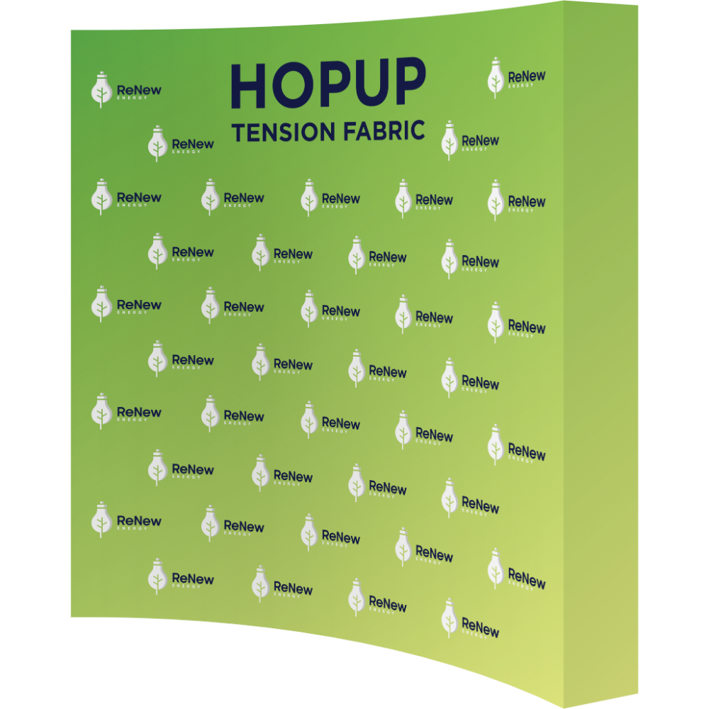 Hopup 7.5ft Curved Full Height Tension Fabric Display