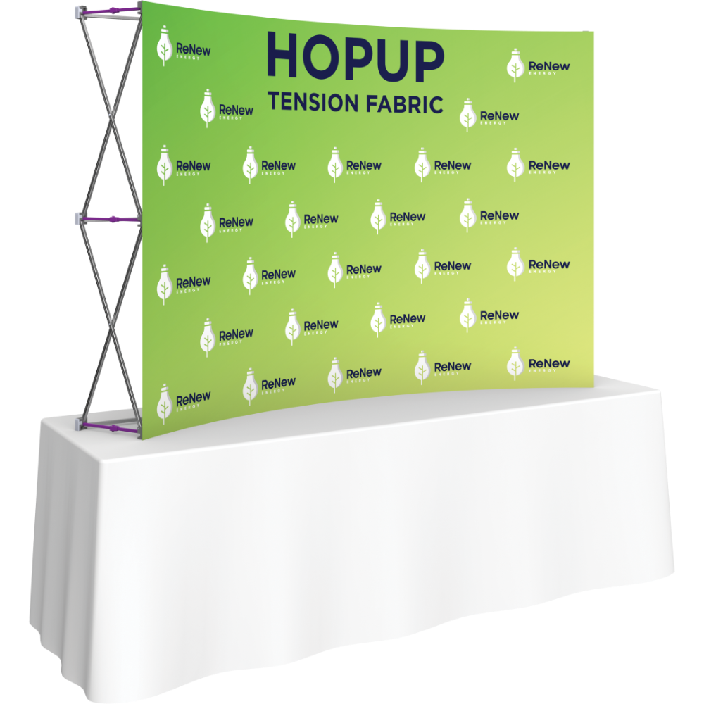 Hopup 7.5ft Curved Tabletop Tension Fabric Display