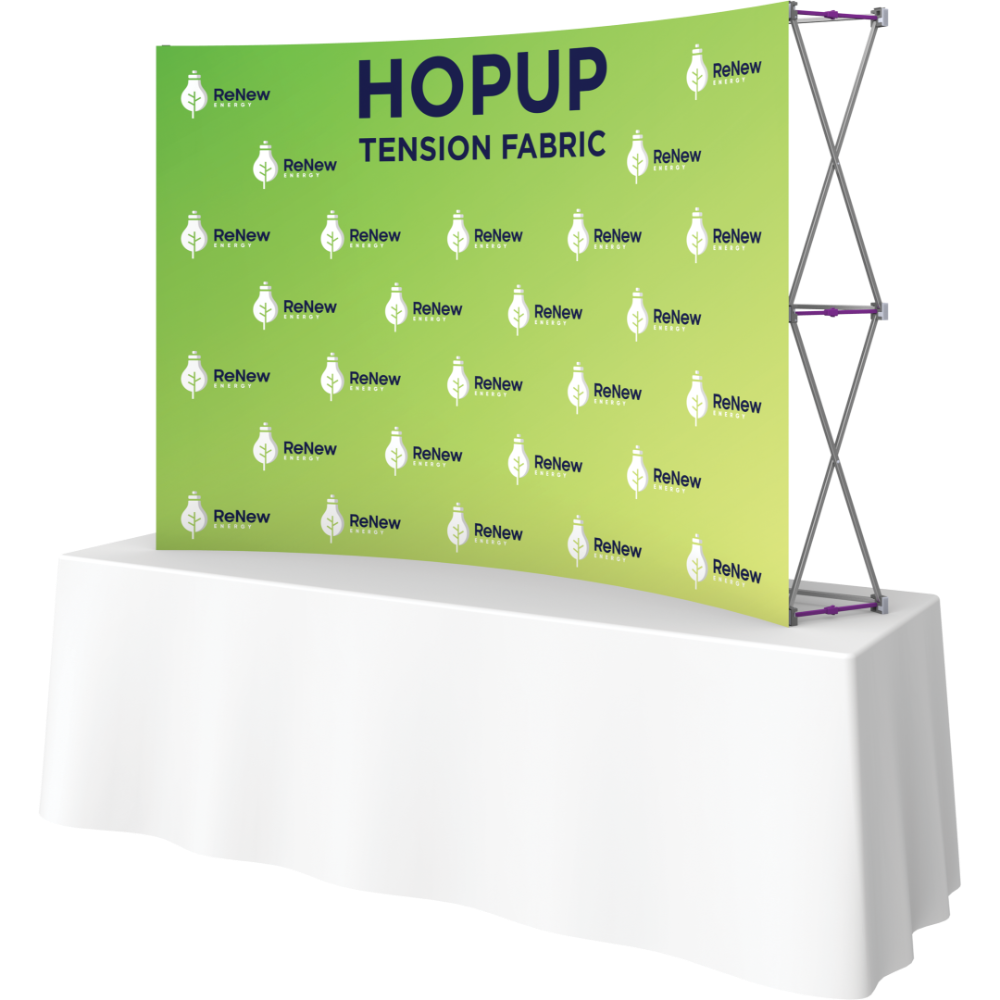 Hopup 7.5ft Curved Tabletop Tension Fabric Display