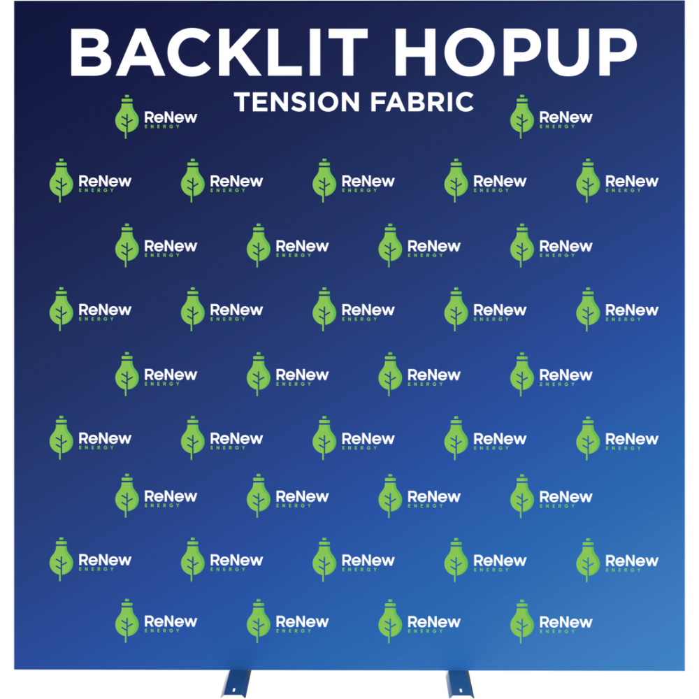 Hopup 7.5ft Backlit Straight Tension Fabric Display Kit