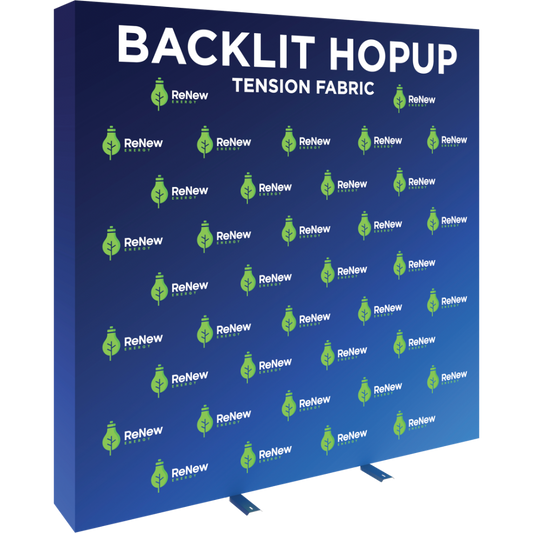 Hopup 7.5ft Backlit Straight Tension Fabric Display Kit