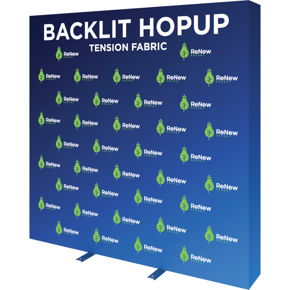 Hopup 7.5ft Backlit Straight Tension Fabric Display Kit