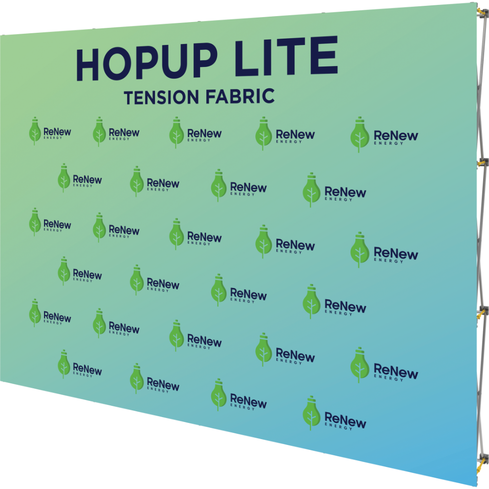 Hopup Lite 10ft Straight Full Height Tension Fabric Display