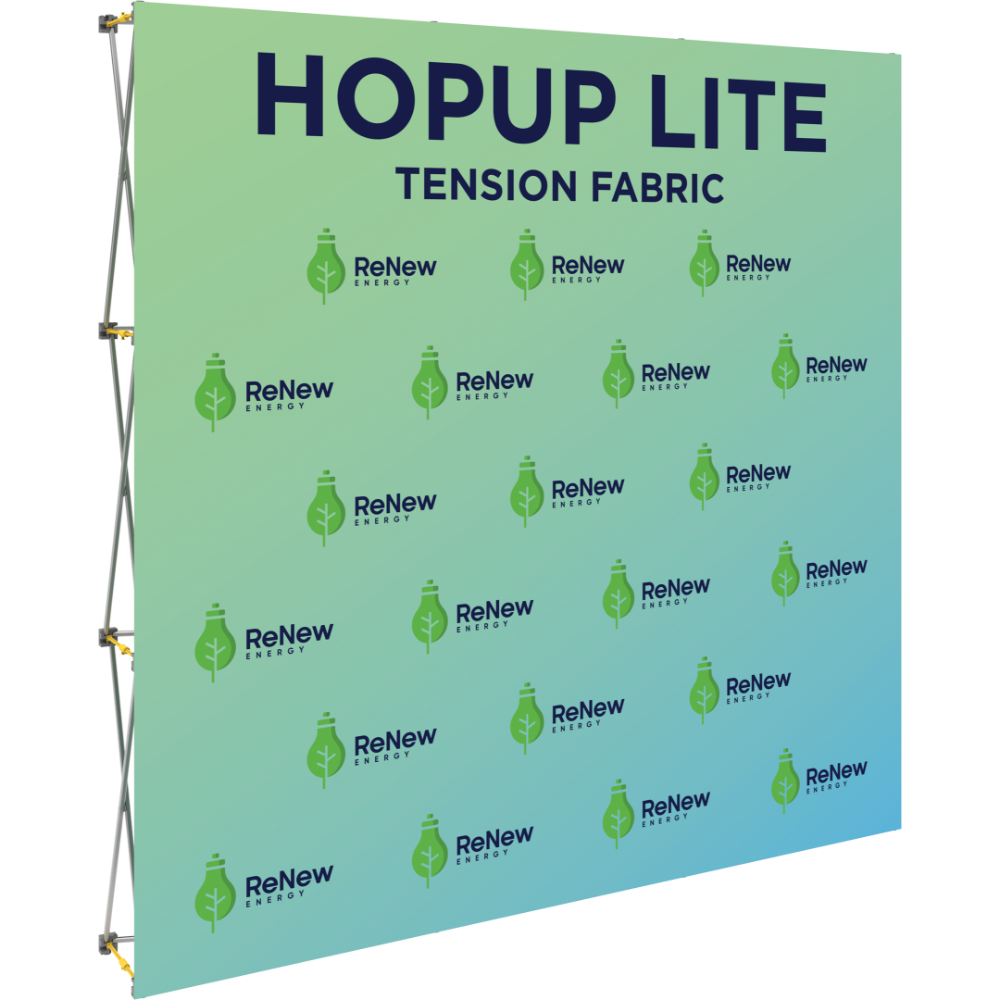 Hopup Lite 8ft Straight Full Height Tension Fabric Display