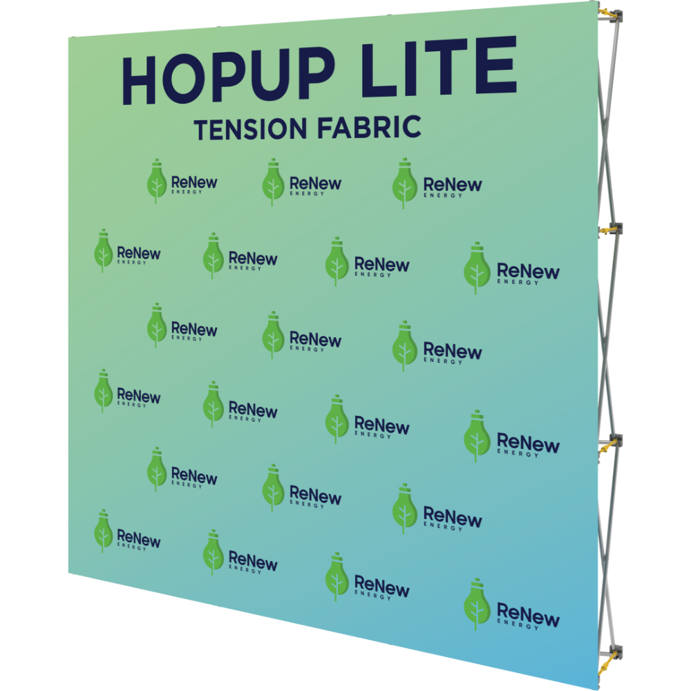 Hopup Lite 8ft Straight Full Height Tension Fabric Display