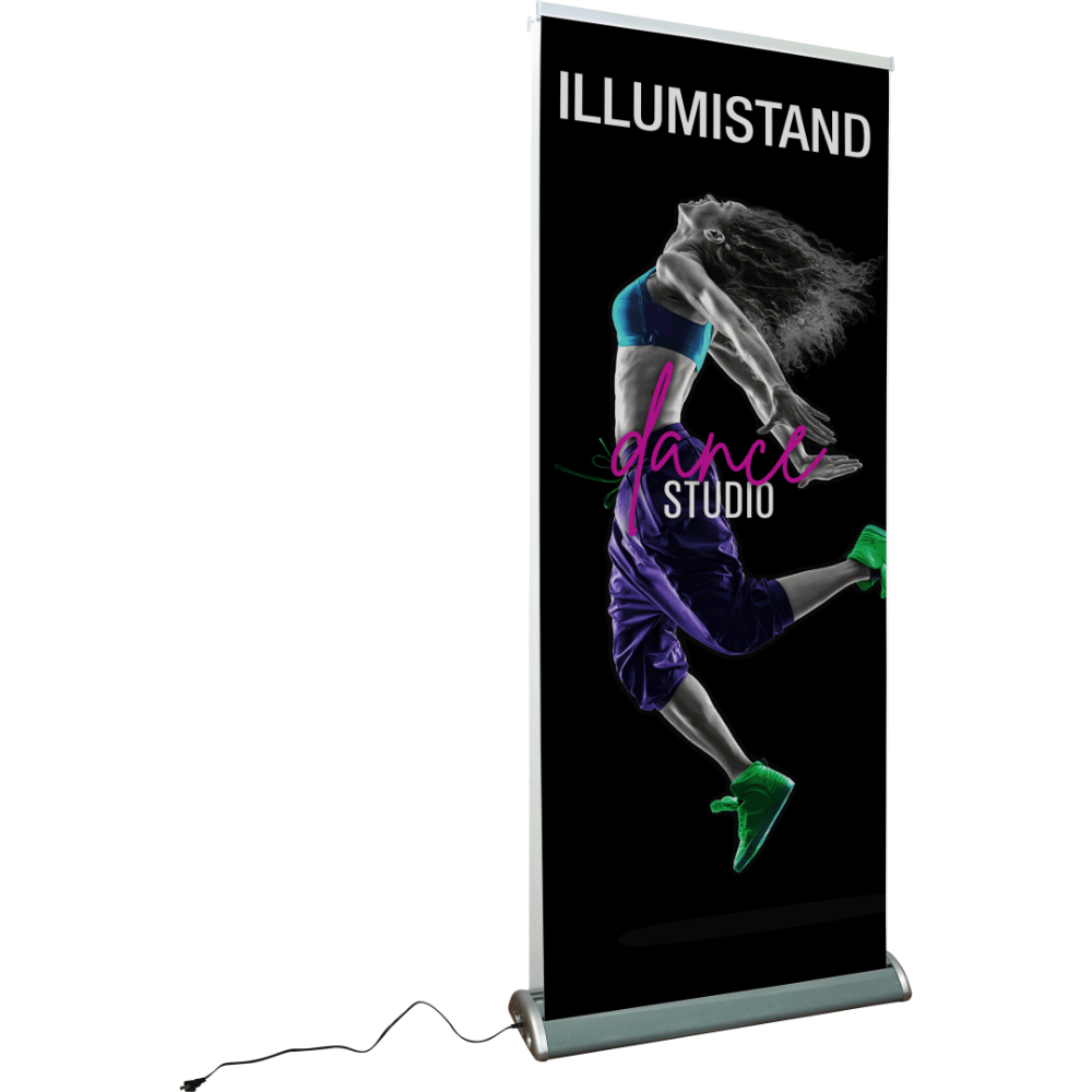 Illumistand Double Sided Light Up Retractable Banner Stand