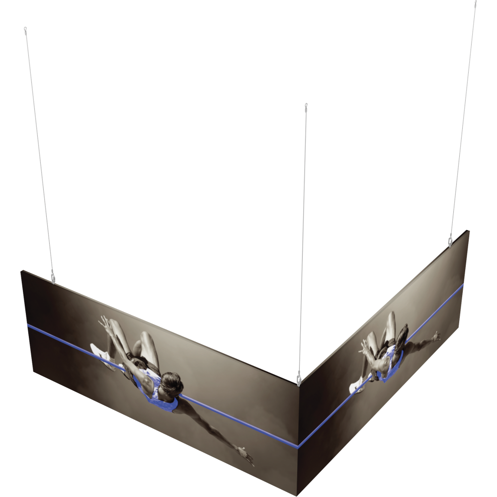 8ft x 8ft x 3ft L-Shaped Hanging Structure