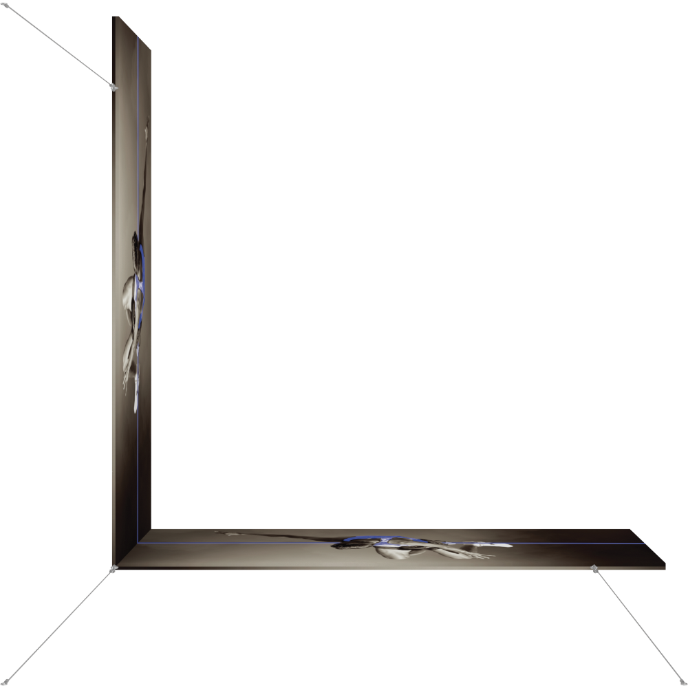 8ft x 8ft x 3ft L-Shaped Hanging Structure