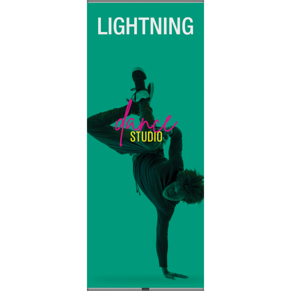 Lightning Spring Back Banner Stand