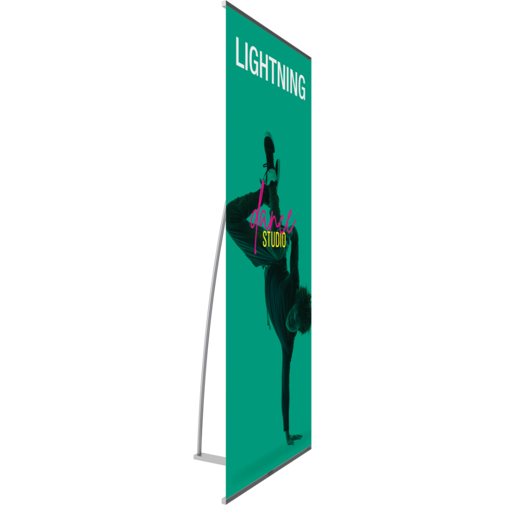 Lightning Spring Back Banner Stand