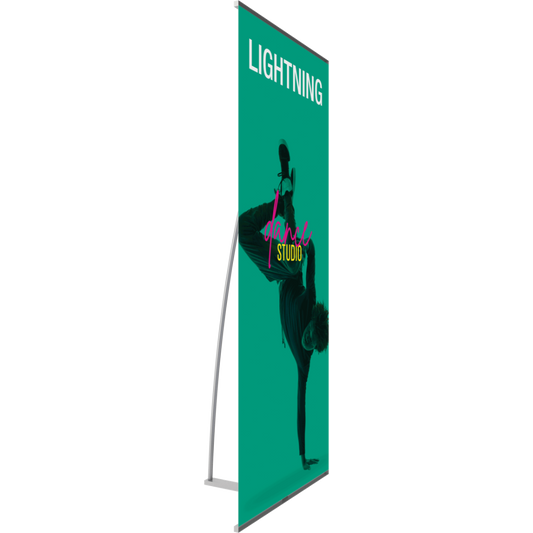 Lightning Spring Back Banner Stand