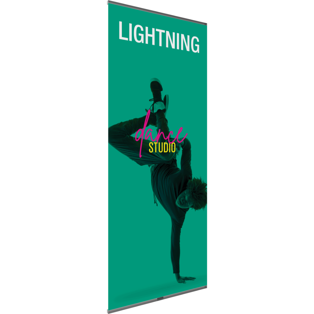 Lightning Spring Back Banner Stand