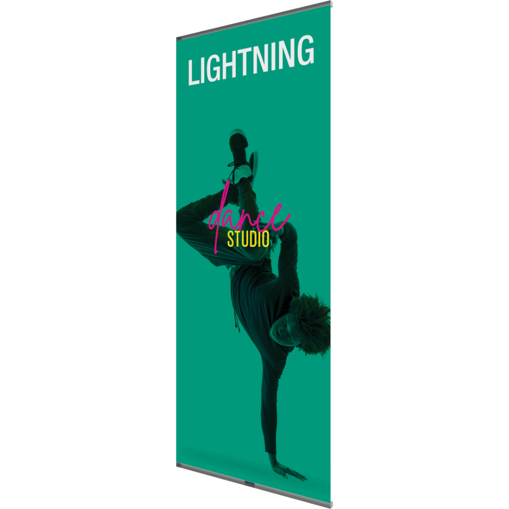 Lightning Spring Back Banner Stand