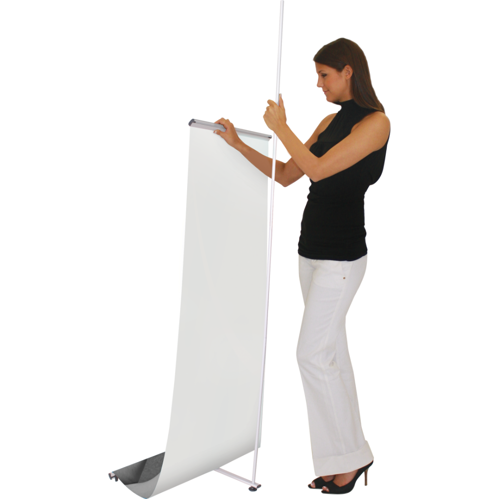 Lightning Spring Back Banner Stand
