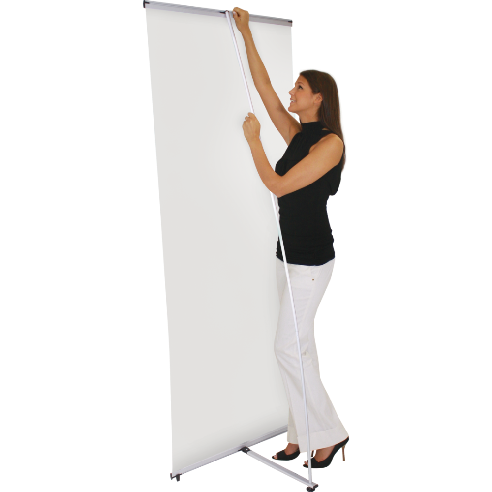 Lightning Spring Back Banner Stand