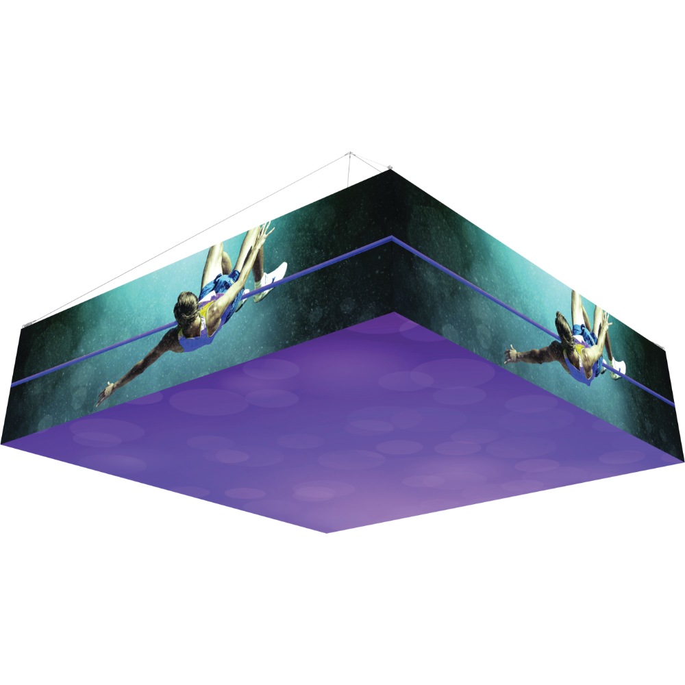 12Ft x 3Ft Backlit Square Hanging Structure