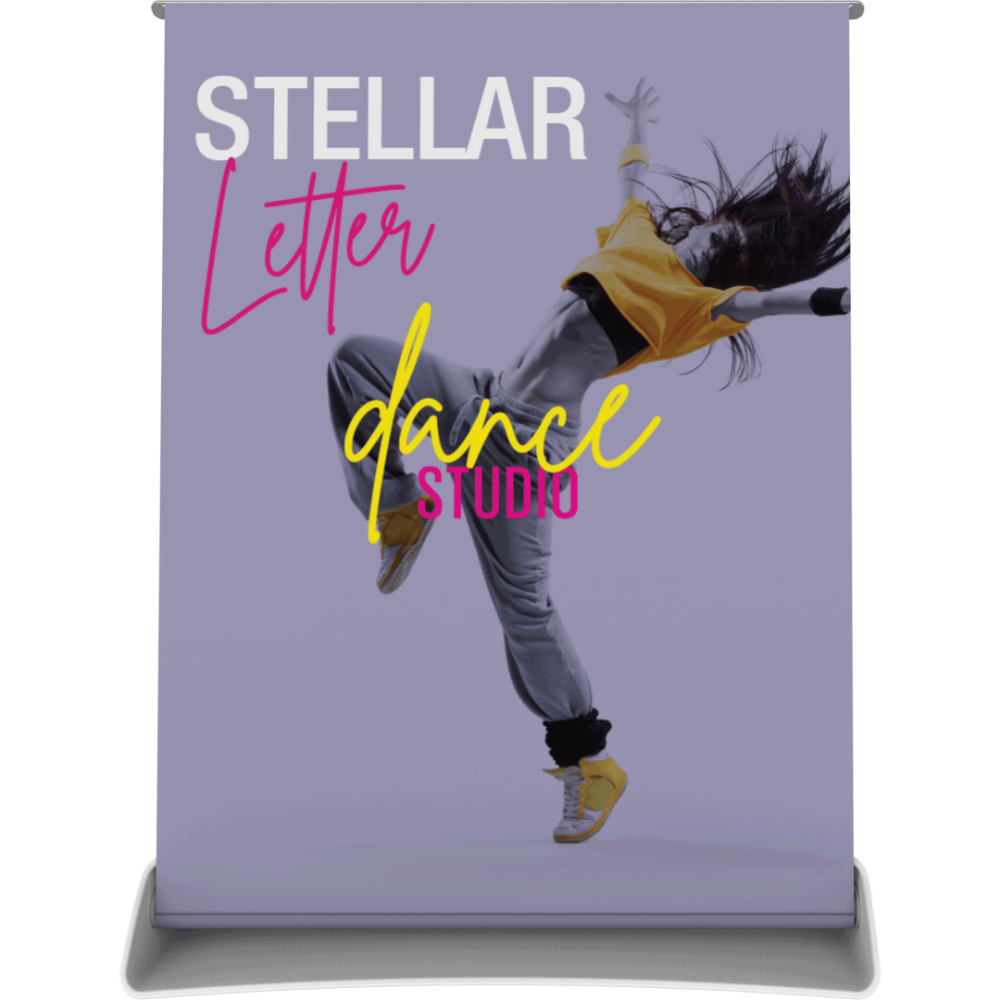 Stellar Letter Tabletop Retractable Banner Stand