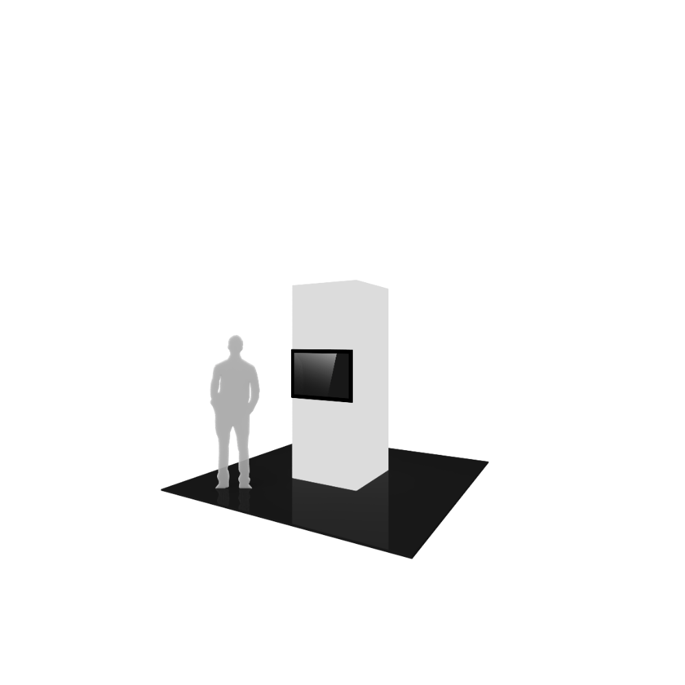 Vector Frame Modular Backlit Monitor Tower 01 (3' x 8')