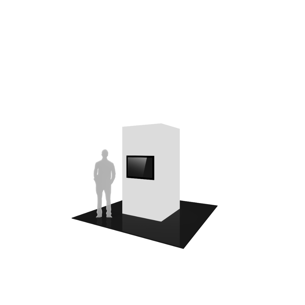 Vector Frame Modular Backlit Monitor Tower 02 (4' x 8')