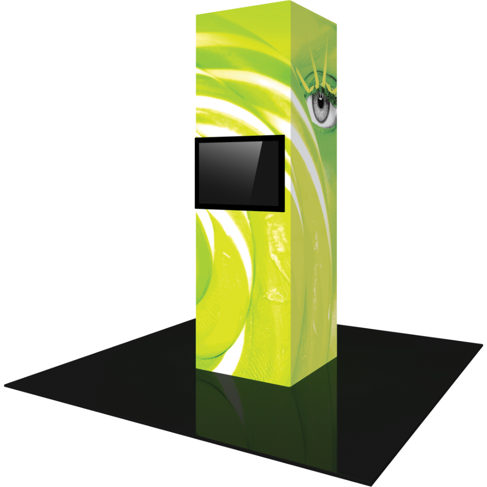 Vector Frame Modular Backlit Monitor Tower 03 (3' x 10')