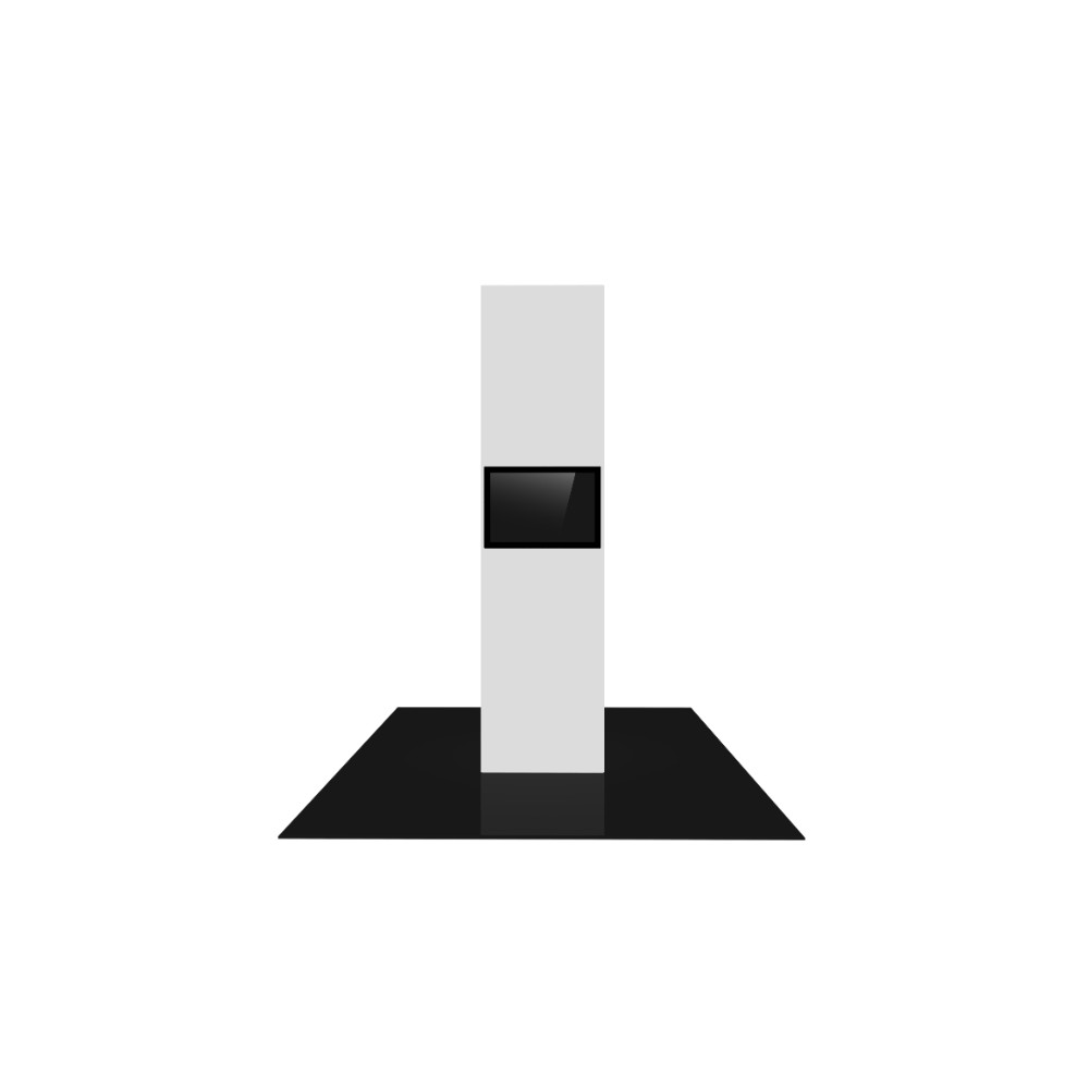 Vector Frame Modular Backlit Monitor Tower 05 (3' x 12')