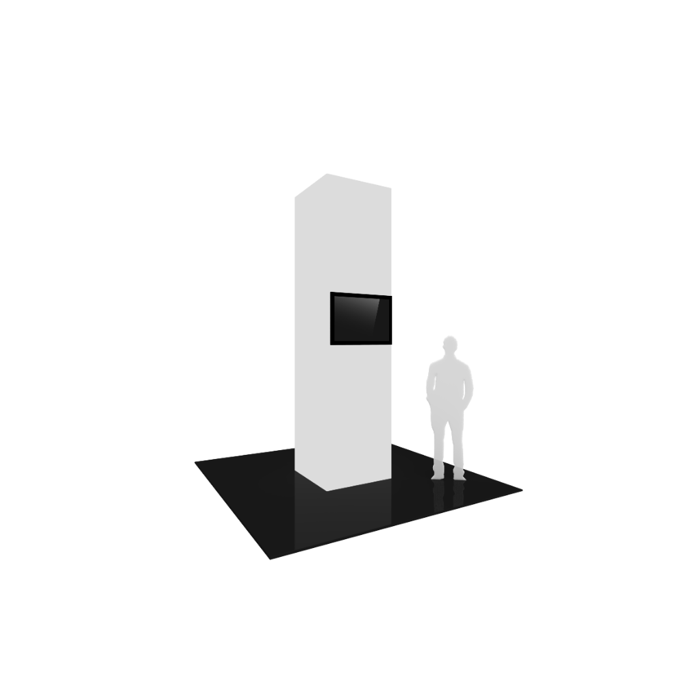 Vector Frame Modular Backlit Monitor Tower 05 (3' x 12')