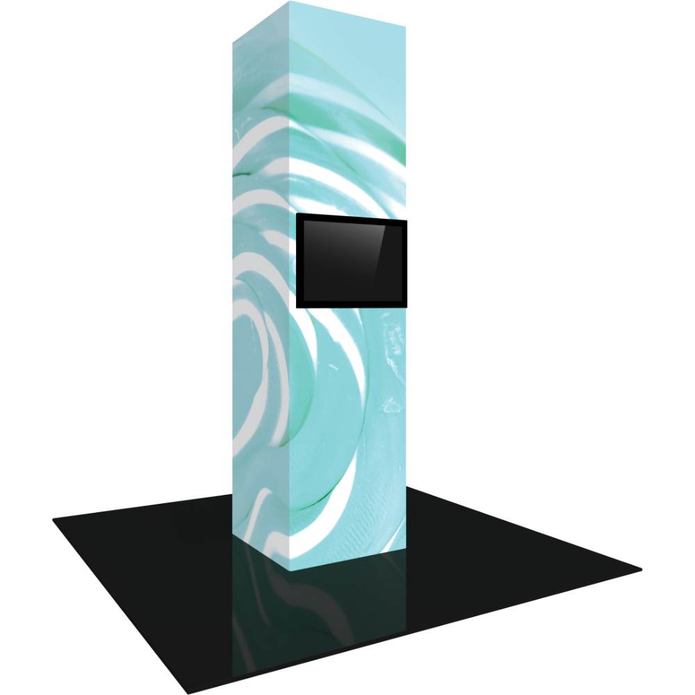 Vector Frame Modular Backlit Monitor Tower 05 (3' x 12')