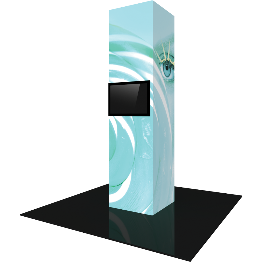 Vector Frame Modular Backlit Monitor Tower 05 (3' x 12')