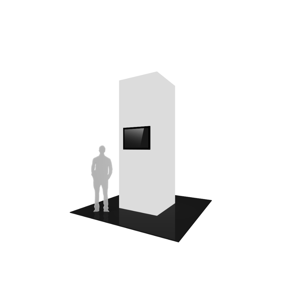 Vector Frame Modular Backlit Monitor Tower 06 (4' x 12')